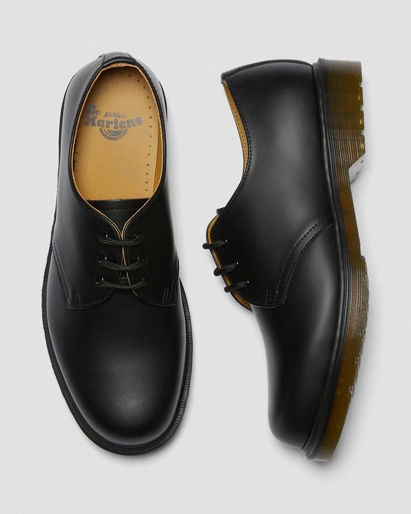 Men's Dr Martens 1461 Plain Welt Smooth Leather Oxfords Shoes Black | AU 601PJJ